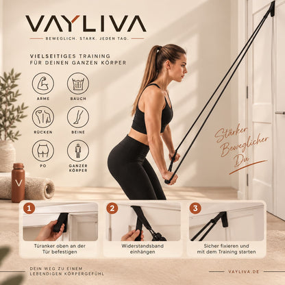 VAYLIVA Widerstandsband – dein ganzes Training in einem Band